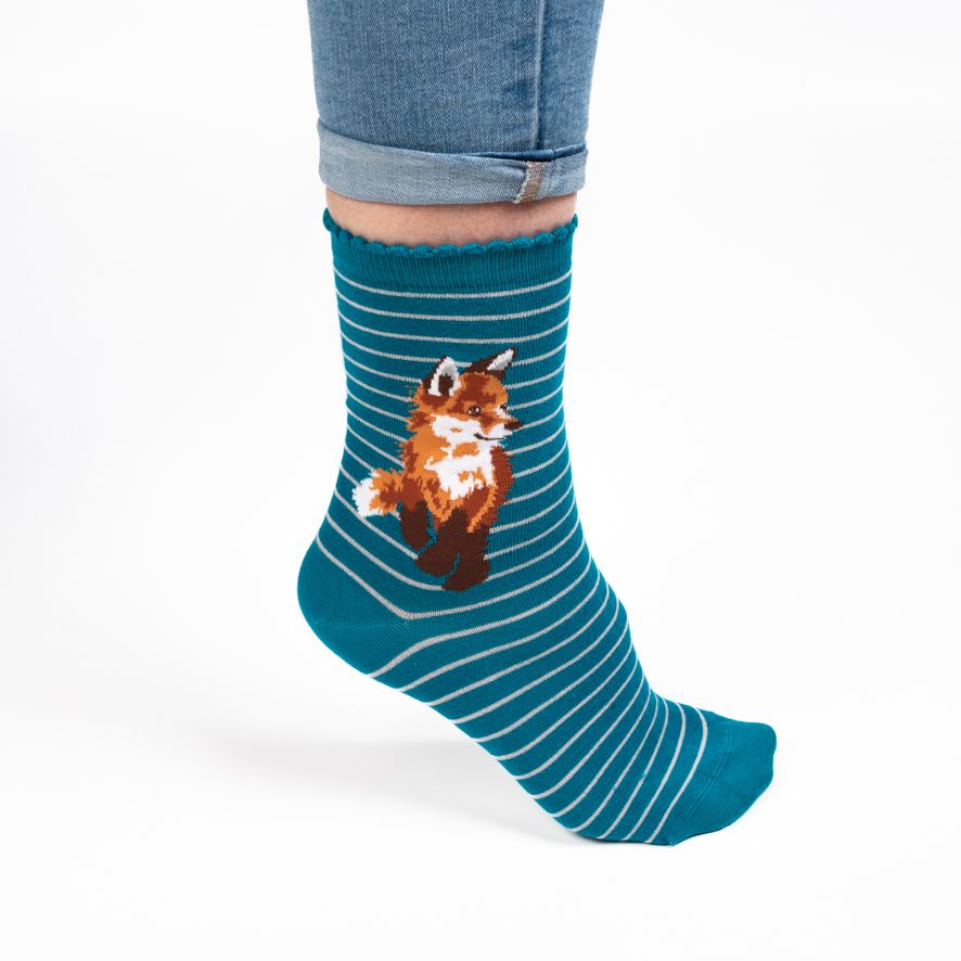 Wrendale Designs “Born to be Wild” Fox Socks