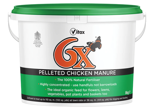 8kg tub of 6x Chicken Manure by Vitax