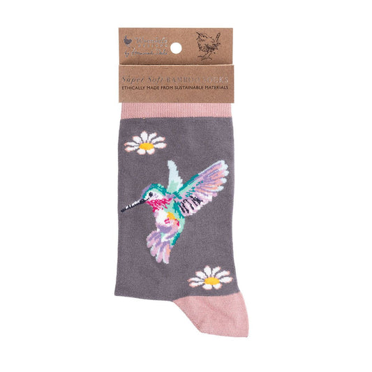 Wrendale Designs “Wisteria Wishes” Hummingbird Socks