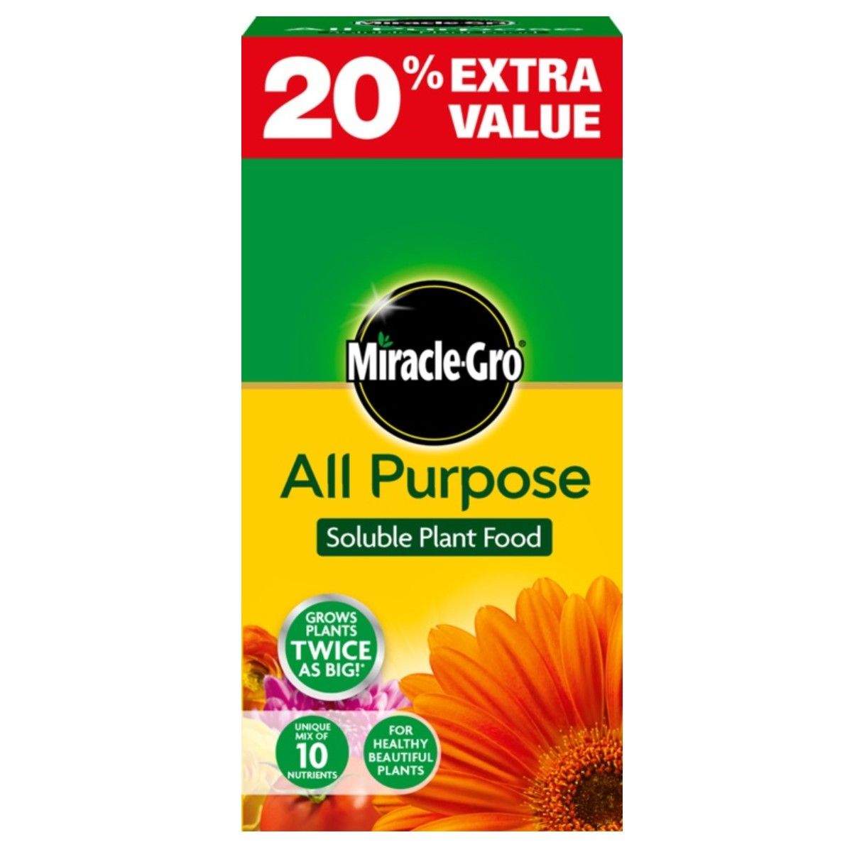 Miracle Gro All purpose soluble plant food 1KG +20 % extra free