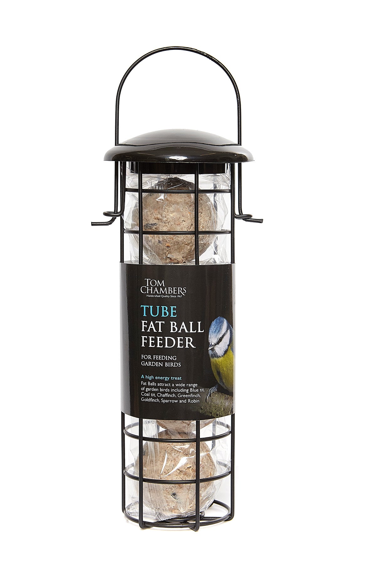 Tube fat ball feeder for birds by tom chambers