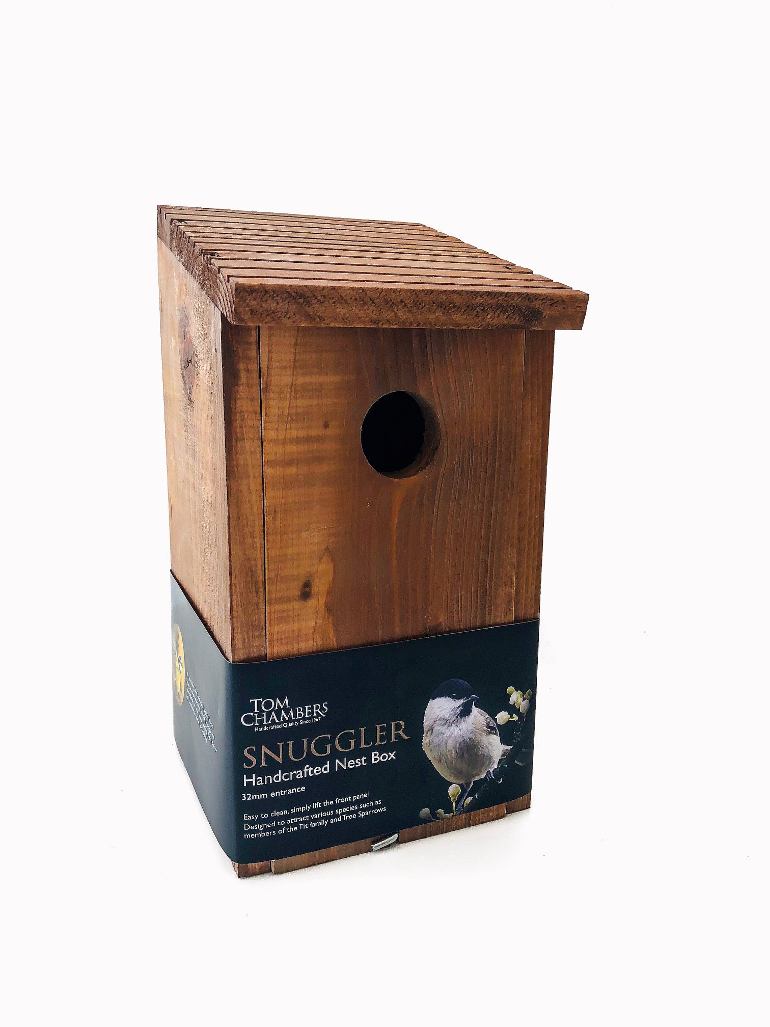 Snuggler handcrafted wood nest box by tom chambers